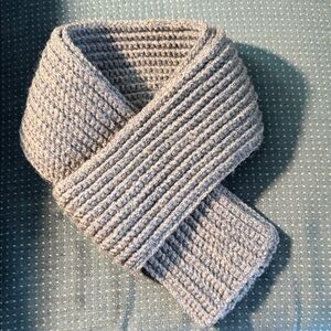 Gray Knit Scarf for Men